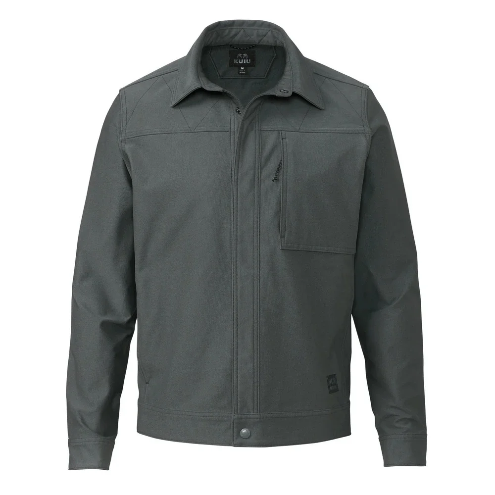 KUIU Brawley Canvas Jacket Mens L Gray Workwear Water-Resistant Full Zip Hunting